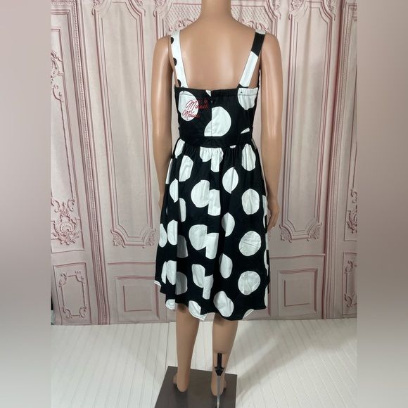 DISNEY PARK THE DRESS SHOP BLACK & WHITE POLKA DOT MINNIE MOUSE DRESS NEW WDW - Picture 5 of 15